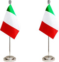 Italy Italian Deluxe Desk Flag Set Small Mini Miniature Italy Italian Table by tibijoy