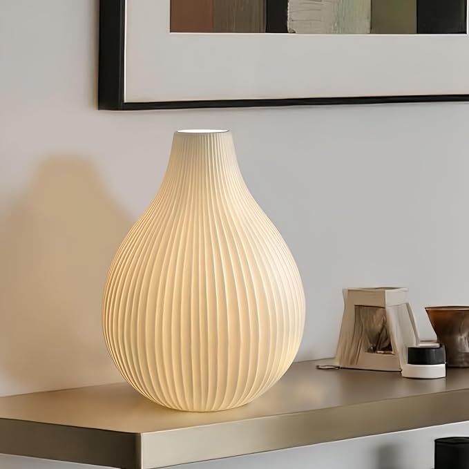 RONDURE 11.0" Modern Ceramic Table Lamp, Modern Bedside Lamps - Image 6