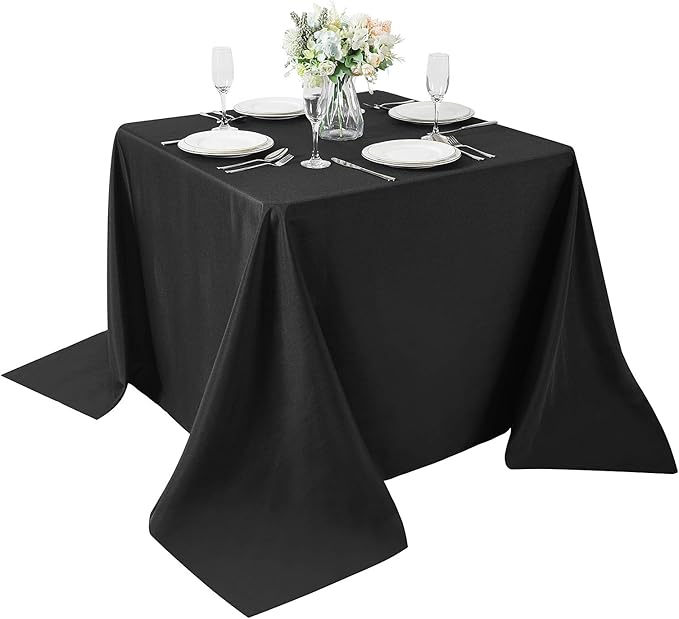Cupuamon Square Tablecloth 90x90 inch Washable Polyester Fabric Table Cloth by Cupuamon