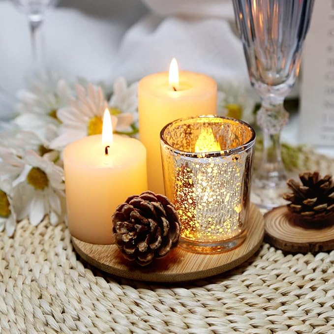 Gold Mercury Glass Tea Light Holders Set of 36 - Image 5