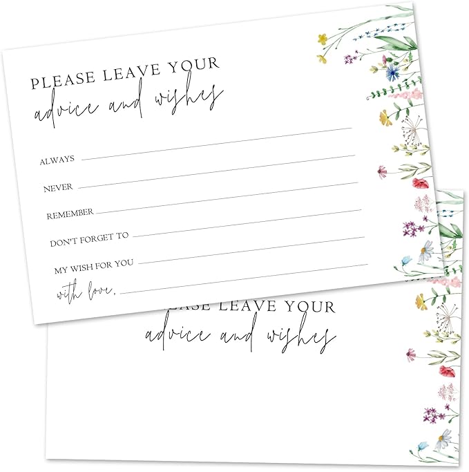 Wildflower Advice And Wishes Cards by Unknown