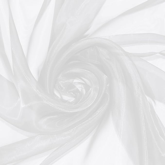 P Pothuiny Sheer Organza Fabric by The Yard, 10 Yards x 60 Inch Wide Bridal by P+Pothuiny