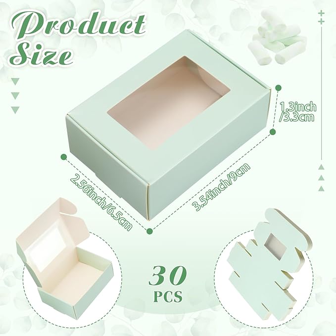 Zonon 30 Pcs Soap Boxes for Homemade Packaging, Mini Kraft Treat Boxes - Image 2