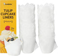 Katbite Tulip Cupcake Liners 200PCS, Muffin Baking Cups ProSmooth White by katbite