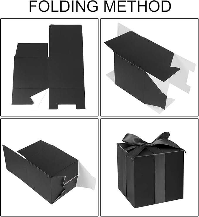 COTOPHER Small Gift Boxes 25 Pack 5x5x5 inches Black Gift Boxes - Image 6