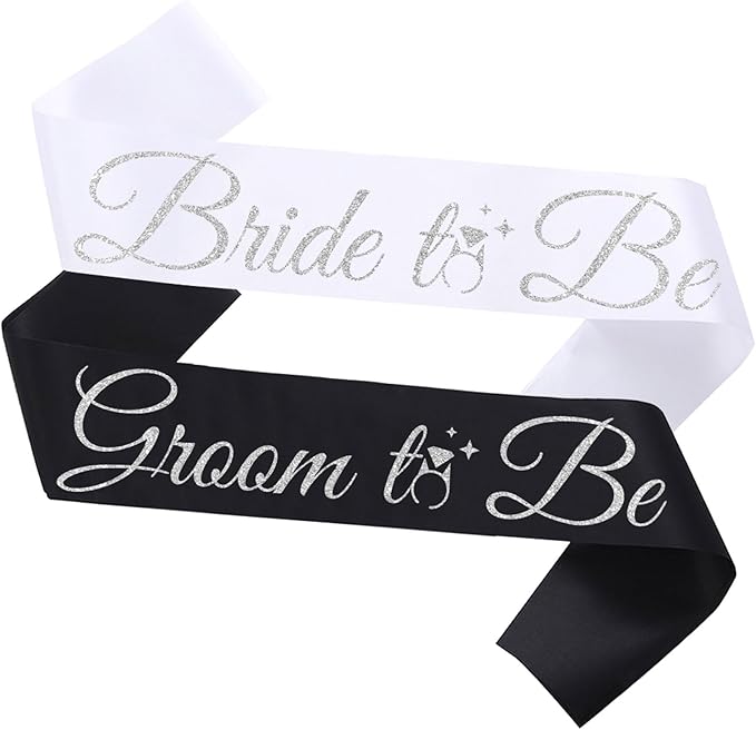 Bride Sash Bachelorette Party Bride and Groom to Be Sash by Unknown