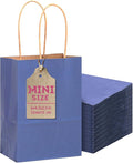 qiqee 24 Pcs Deep Blue Mini Paper Gift Bags by Qiqee