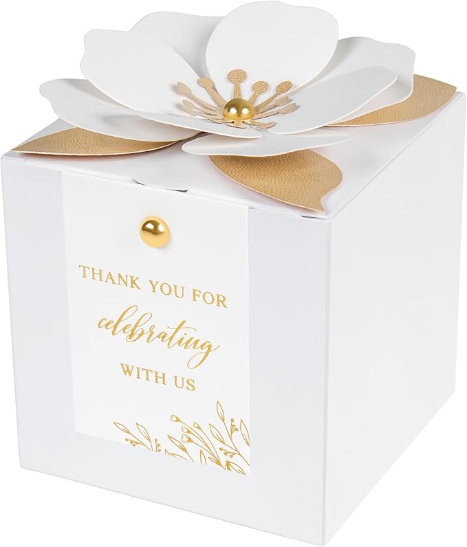 FEIYI 20 PCS White Gift Boxes, 3 In 1 Favor Boxes by FEIYI