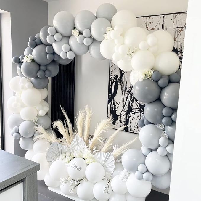 Bezente Gray Balloons Latex Party Balloons - Image 9
