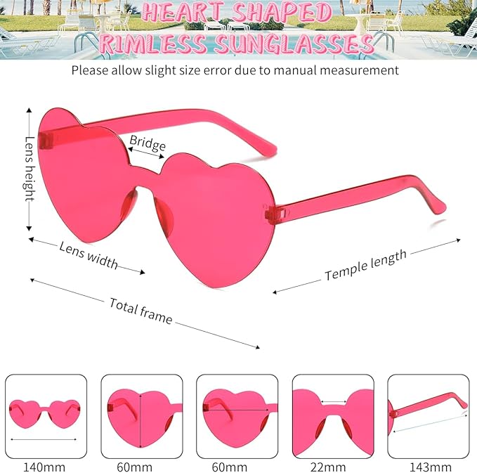 12/20/24 Pairs Heart Sunglasses - Image 2