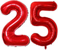 GOER Number 25 Balloons for 25th Birthday Party Decorations, 42 Inch Jumbo Foil by GOER