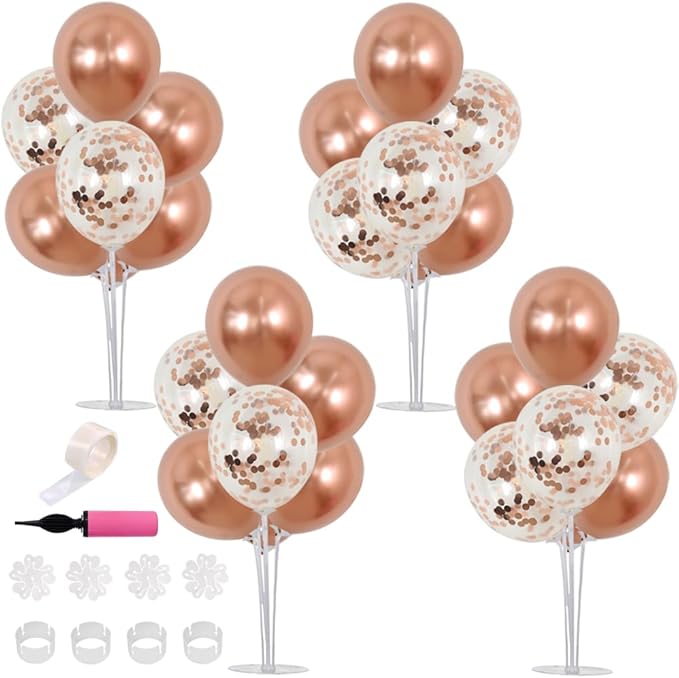 TONIFUL Rose Gold Balloon Stand Centerpiece Table Decorations, Balloons Stand by TONIFUL