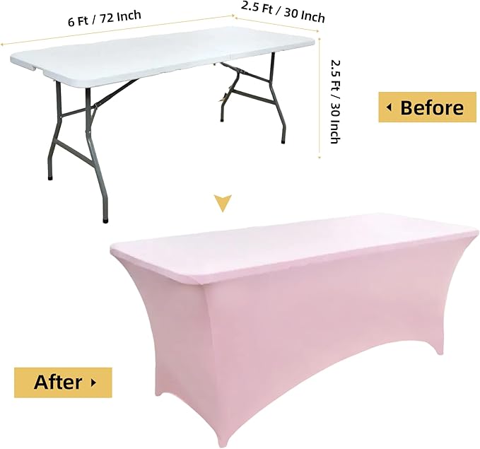 2-Pack 6ft Spandex Table Covers - Image 7