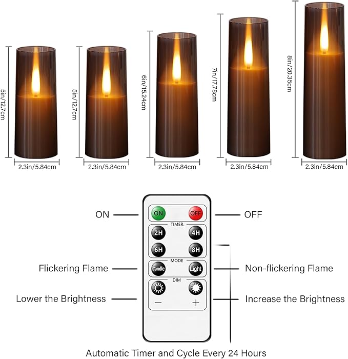 Flameless LED Candles, Upgraded Realistic Flickering Flame Battery Operated - Image 2
