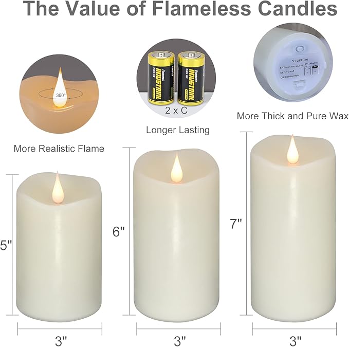 Flickering Flameless Candles - Image 2