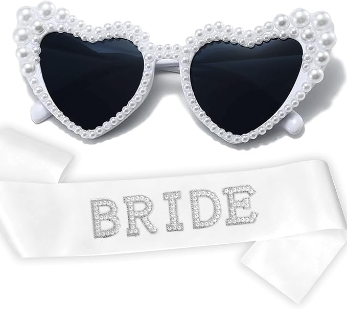Pearl Bride Sunglasses with Sash by Ricawa