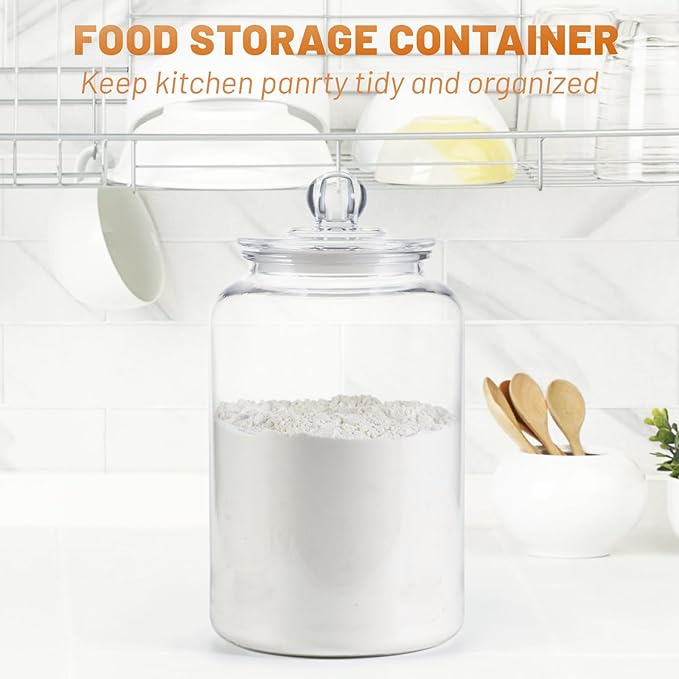 2 Pack 1 Gallon Plastic Cookie Jars, Unbreakable Apothecary Jars - Image 5