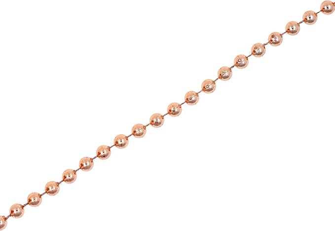 Mandala Crafts 6mm Faux Rose Gold Pearl Beads Roll - Image 2