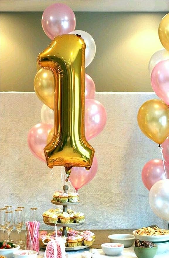 Gold 40 Inch 10 Number Balloons, 10 Decorations - Image 6