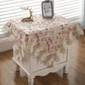 vctops Damask Lace Patchwork Tablecloth Luxury Square Small Table Cover Elegant by vctops