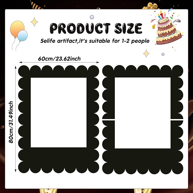 32 x 24 Inch Large Blank DIY Photo Booth Props Picture Frame Party Frame DIY - Image 3