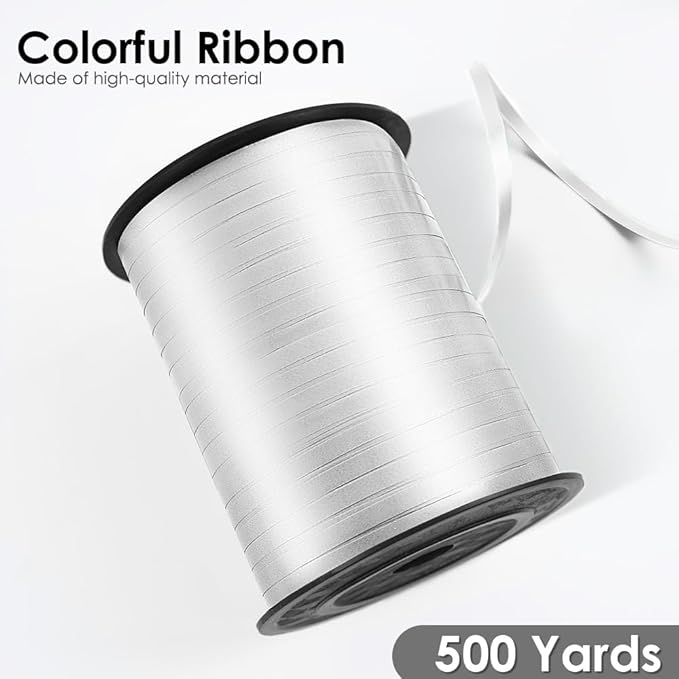 White Curling Ribbon, Balloon String 500 Yard - Image 2