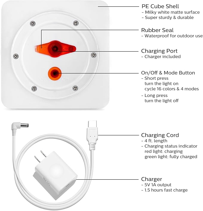 Mr.Go 4-inch Dimmable LED Night Light Mood Lamp - Image 8
