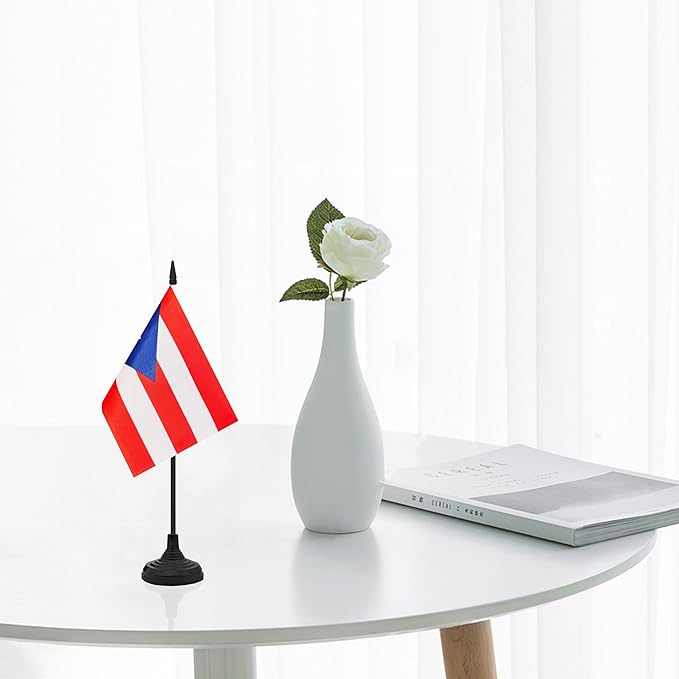 12 Pack Puerto Rico Desk Flag Set, Puerto Rican Table Office Flag, Small - Image 5