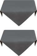 2 Pack Small Square Table Cloth 24X24 Inch Grey Washable Fabric Tablecloth by mylacerhome