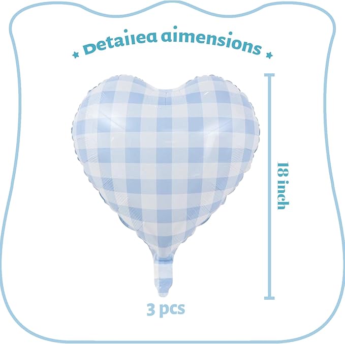 36 Inches Bow Foil Balloon Huge Bowtie Blue Balloon - Image 2