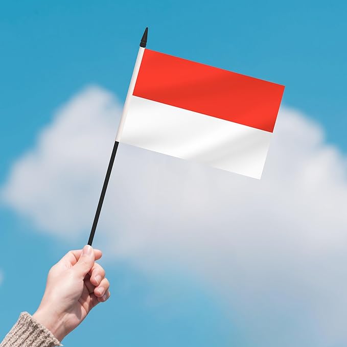 2 Pack Indonesia Desk Flag Set, Indonesian Desktop Small Miniature Table Office - Image 7