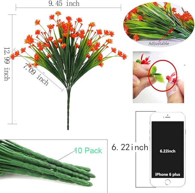 10 Bundles Artificial Daffodil Outdoors Flowers - Image 7
