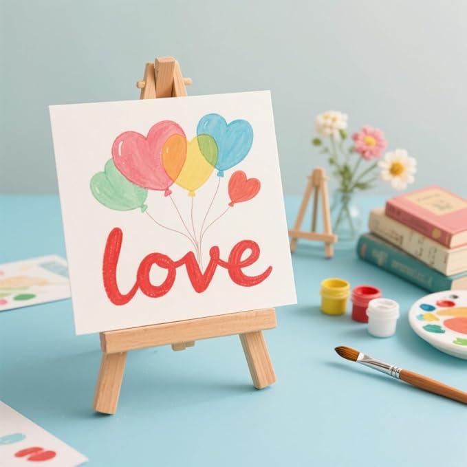 110Pcs Mini Wood Easel Stands - Image 6