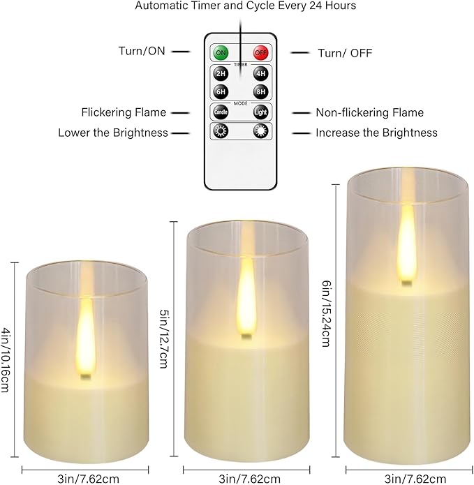 Flameless LED Candles, Upgraded Realistic Flickering Pillar Battery Operated - Image 2