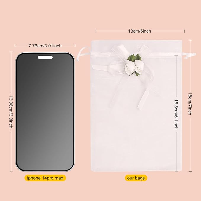 SumDirect Rose Organza Gift Bags - Image 2