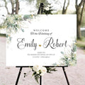 Greenery Wedding Welcome Sign, Eucalyptus Wedding Sign, Botanical Welcome by SZ-HaNoi