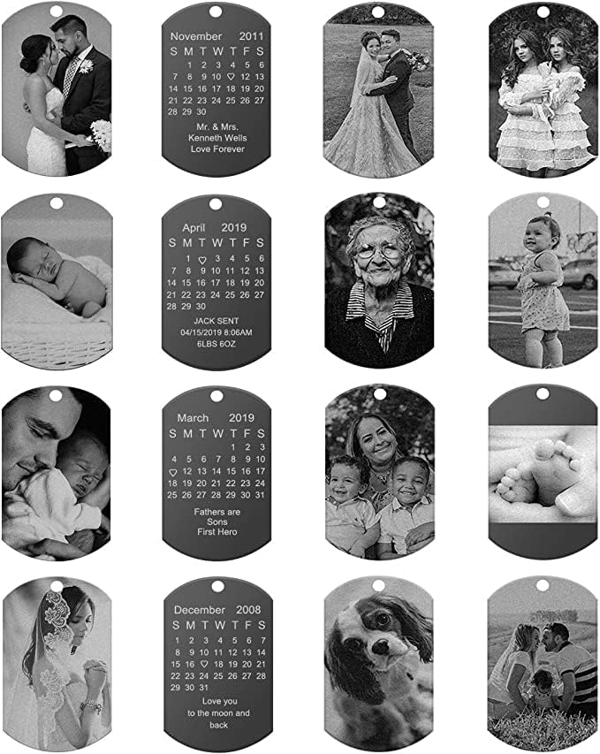Personalized Double-sided Photo Text+Icons Keychain Drive Safe Boy Girlfriend - Image 4