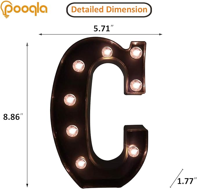 Pooqla Decorative LEDs Illuminated Letter Marquee Sign - Image 4