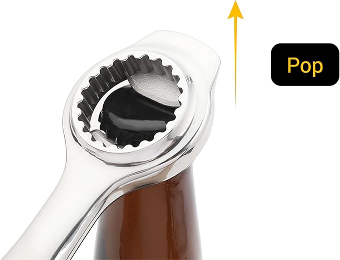 Midnight Open All-in-One Bottle and Can Opener, Ergonomic Design, Stainless - Image 7