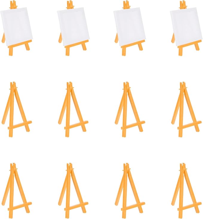 MECCANIXITY Mini Plastic Display Easels, 6.3"x3.4"A-Frame Plastic Painting by MECCANIXITY