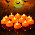 Amagic 12 Pack Halloween Orange Flameless LED Tea Lights Candles Battery by AMAGIC