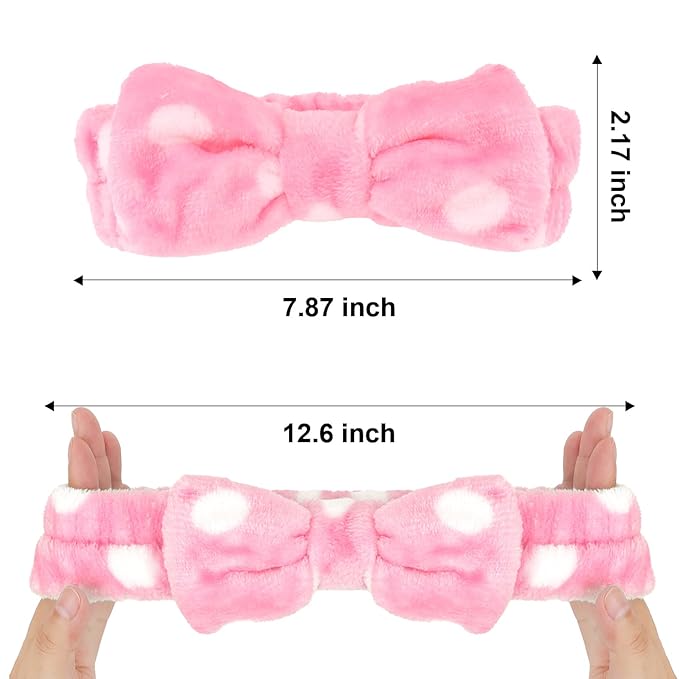 Semato 8 Pcs Pink Spa Headband - Image 3