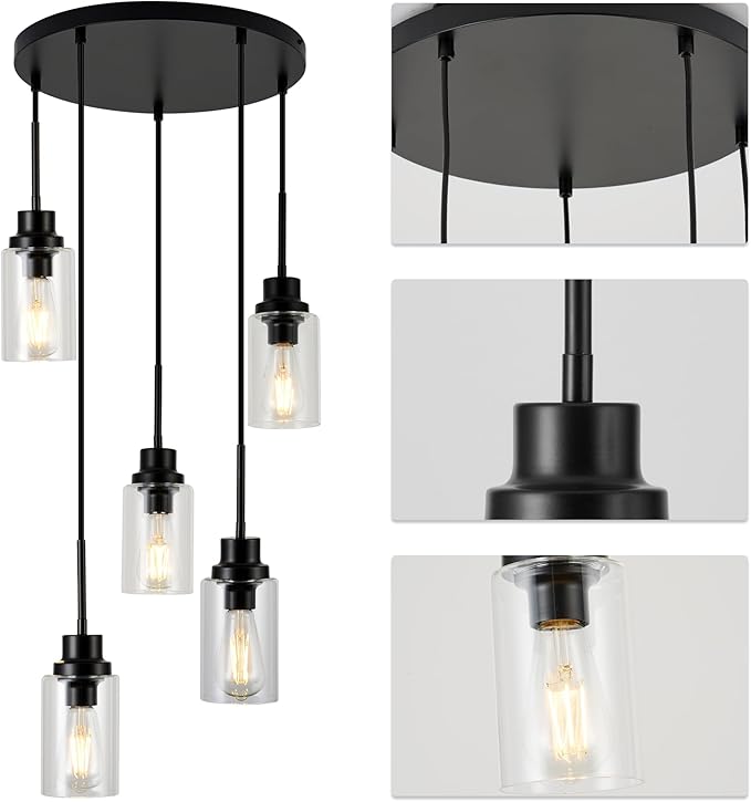 5-Light Kitchen Island Dimmable Pendant Lights - Image 8