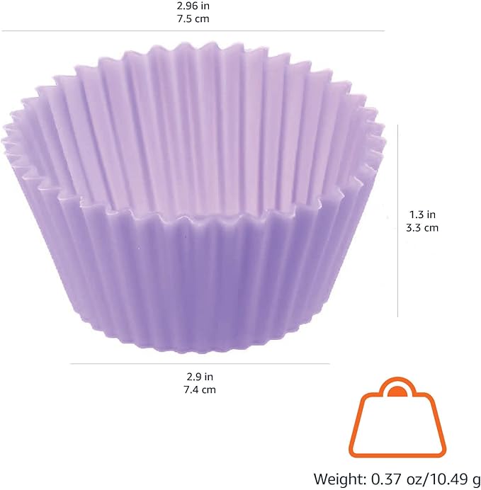 Amazon Basics Reusable Silicone Baking Cups, BPA Free Muffin Liners, Dishwasher - Image 4