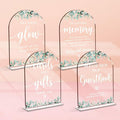 4 Pcs Acrylic Wedding Signs for Reception, Bridal Shower Decorations, Cards and by KongMoTree