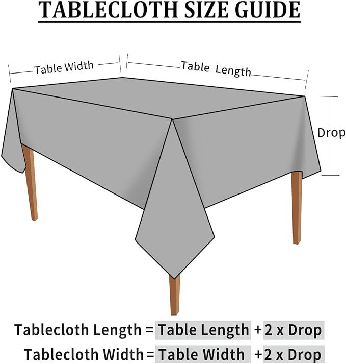 Smiry Rectangle Table Cloth, Waterproof Heavy Duty Vinyl Tablecloths, Wipeable - Image 6