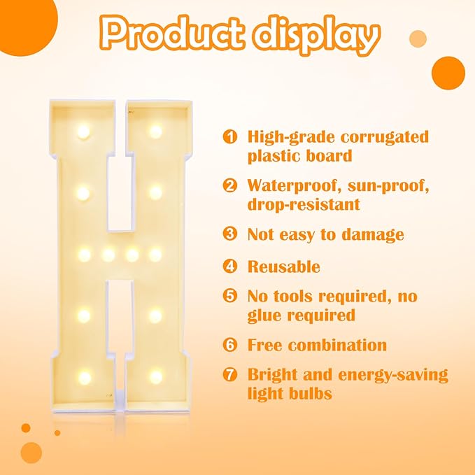 4ft Marquee for Letters, Large Light up Letters, Letter Balloons, Wedding Decor - Image 2