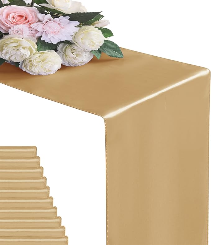 24Pack Table Runner 12 x 108 Inches Satin Silk Table Runner by flohar