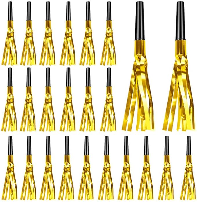 Party Blowers 24 PCS Gold Noise Makers Fun Party Favors Adult Birthday Party by GuavaGlide