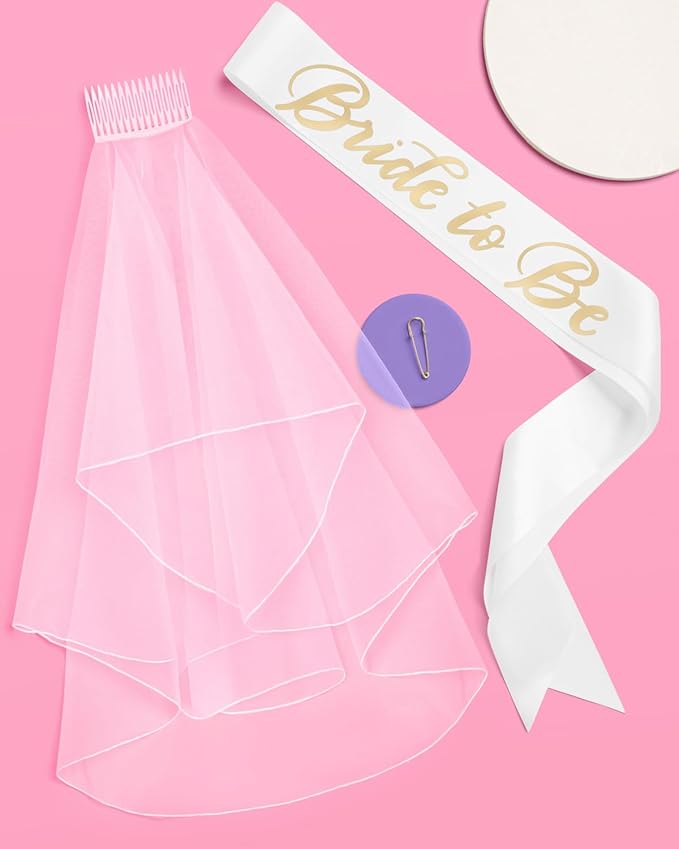 xo, Fetti Bachelorette Party Sash + Veil - Image 5